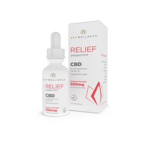 Sky Wellness CBD Relief Oil Drops 500mg Peppermint