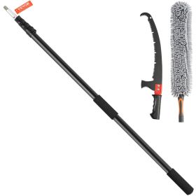 VEVOR Manual Pole Saw, 4.9-20 ft Extendable Tree Pruner, Sharp Steel Blade for High Branches Trimming