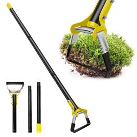 Adjustable Garden Hoe Handheld Stirrup Hula Hoe Scuffle Loop Hoe Gardening Weeder Cultivator Weeding Rake for Weeding/Loosening Soil (Length: 117cm/46.06in)