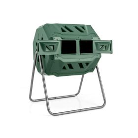 Tumbling Compost Bin Outdoor 360° Rotatable Tumbling Composter (Color: Green, Type: Garden Supplies)